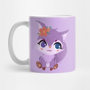 Purple fox in the forest Mug